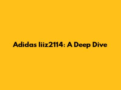 Adidas Iiiz2114: A Deep Dive