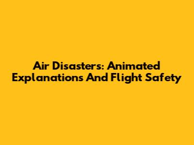 Air Disasters: Animated Explanations And Flight Safety