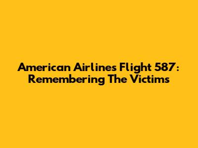 American Airlines Flight 587: Remembering The Victims