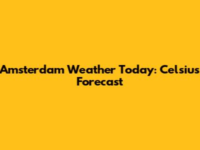 Amsterdam Weather Today: Celsius Forecast