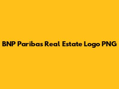 BNP Paribas Real Estate Logo PNG