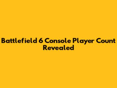 Battlefield 6 Console Player Count Revealed