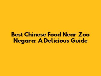 Best Chinese Food Near Zoo Negara: A Delicious Guide