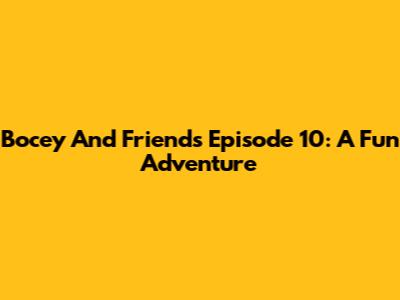 Bocey And Friends Episode 10: A Fun Adventure