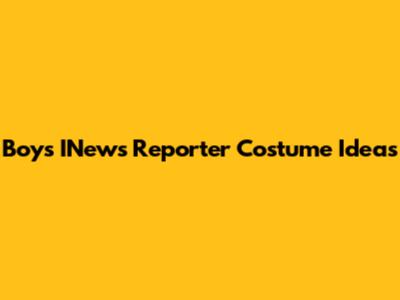 Boy's INews Reporter Costume Ideas