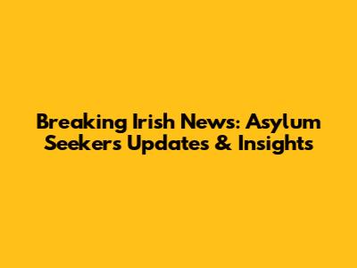 Breaking Irish News: Asylum Seekers Updates & Insights