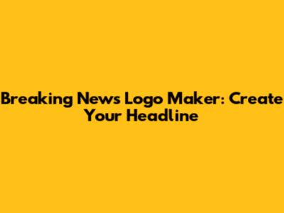 Breaking News Logo Maker: Create Your Headline