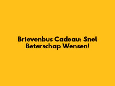 Brievenbus Cadeau: Snel Beterschap Wensen!