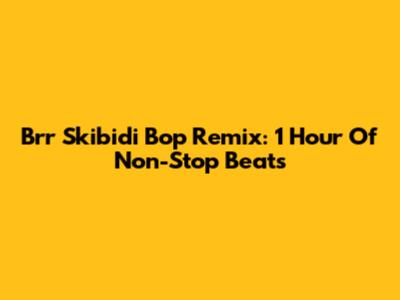 Brr Skibidi Bop Remix: 1 Hour Of Non-Stop Beats