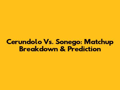 Cerundolo Vs. Sonego: Matchup Breakdown & Prediction