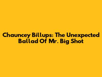Chauncey Billups: The Unexpected Ballad Of Mr. Big Shot