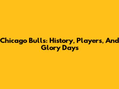 Chicago Bulls: History, Players, And Glory Days