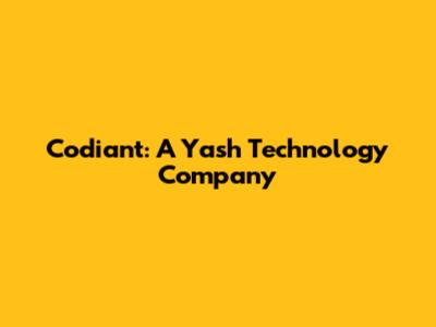 Codiant: A Yash Technology Company