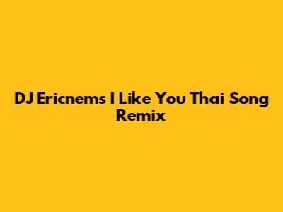 DJ Ericnem's "I Like You" Thai Song Remix
