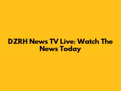 DZRH News TV Live: Watch The News Today