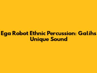 Ega Robot Ethnic Percussion: Galih's Unique Sound
