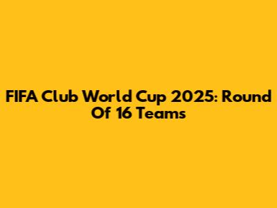 FIFA Club World Cup 2025: Round Of 16 Teams