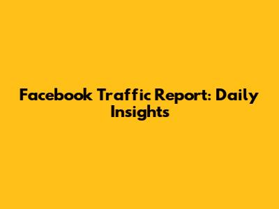 Facebook Traffic Report: Daily Insights