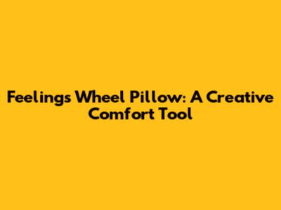 Feelings Wheel Pillow: A Creative Comfort Tool