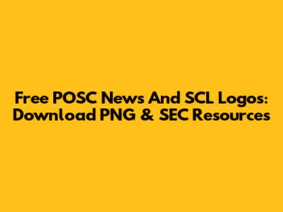 Free POSC News And SCL Logos: Download PNG & SEC Resources