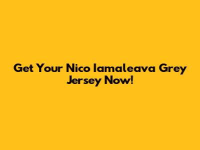 Get Your Nico Iamaleava Grey Jersey Now!