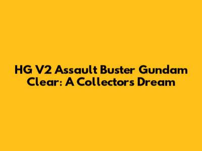 HG V2 Assault Buster Gundam Clear: A Collector's Dream