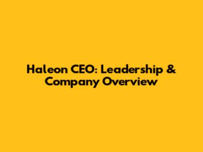 Haleon CEO: Leadership & Company Overview
