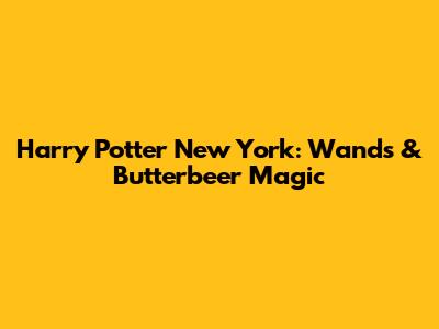 Harry Potter New York: Wands & Butterbeer Magic