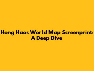 Hong Hao's World Map Screenprint: A Deep Dive