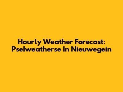 Hourly Weather Forecast: PseIweatherse In Nieuwegein