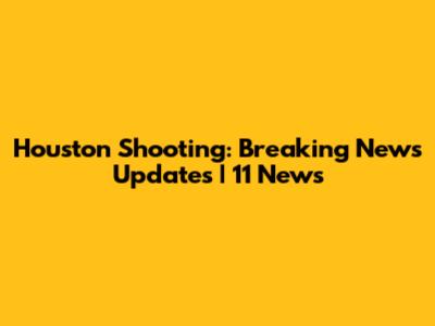 Houston Shooting: Breaking News Updates | 11 News