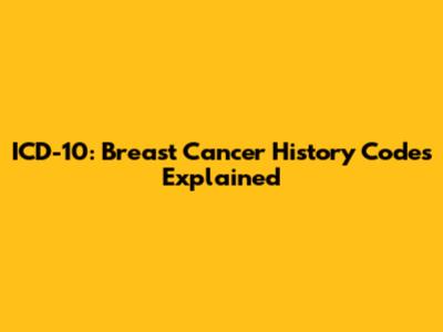 ICD-10: Breast Cancer History Codes Explained