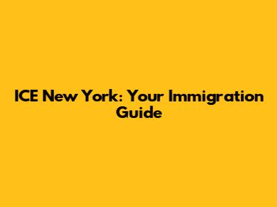 ICE New York: Your Immigration Guide