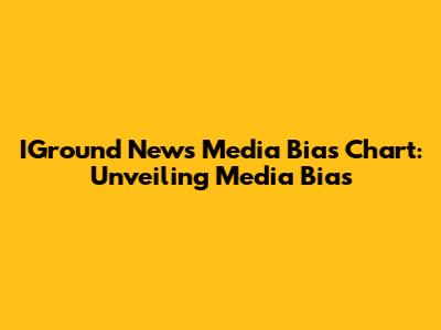 IGround News Media Bias Chart: Unveiling Media Bias