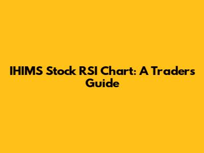 IHIMS Stock RSI Chart: A Trader's Guide