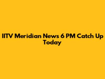 IITV Meridian News 6 PM Catch Up Today
