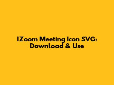 IZoom Meeting Icon SVG: Download & Use