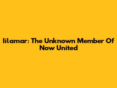 Iilamar: The Unknown Member Of Now United