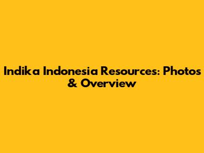 Indika Indonesia Resources: Photos & Overview