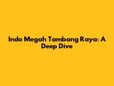 Indo Megah Tambang Raya: A Deep Dive