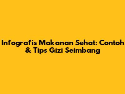 Infografis Makanan Sehat: Contoh & Tips Gizi Seimbang