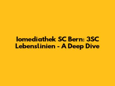 Iomediathek SC Bern: 3SC Lebenslinien - A Deep Dive