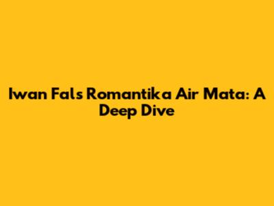 Iwan Fals' "Romantika Air Mata": A Deep Dive
