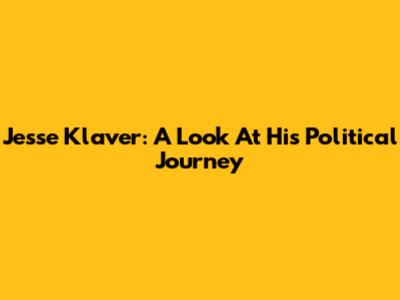 Jesse Klaver: A Look At His Political Journey