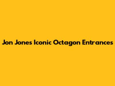 Jon Jones' Iconic Octagon Entrances