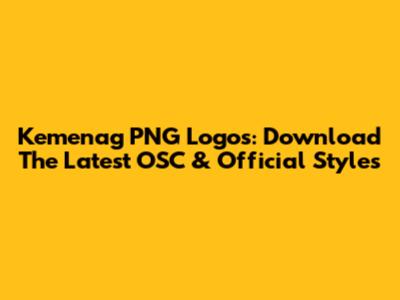 Kemenag PNG Logos: Download The Latest OSC & Official Styles