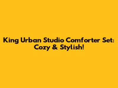 King Urban Studio Comforter Set: Cozy & Stylish!