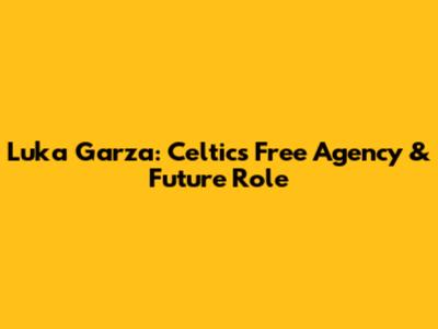 Luka Garza: Celtics Free Agency & Future Role