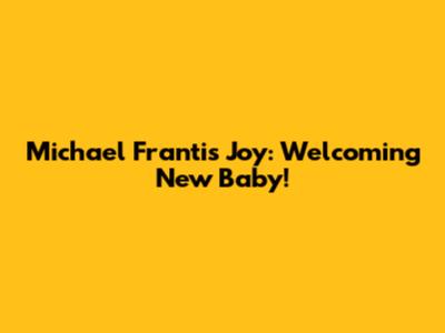 Michael Franti's Joy: Welcoming New Baby!