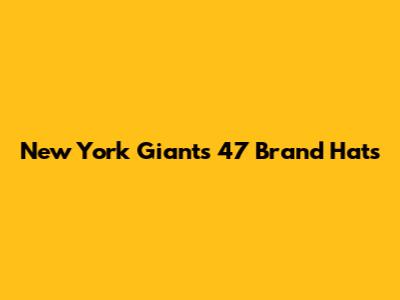 New York Giants 47 Brand Hats